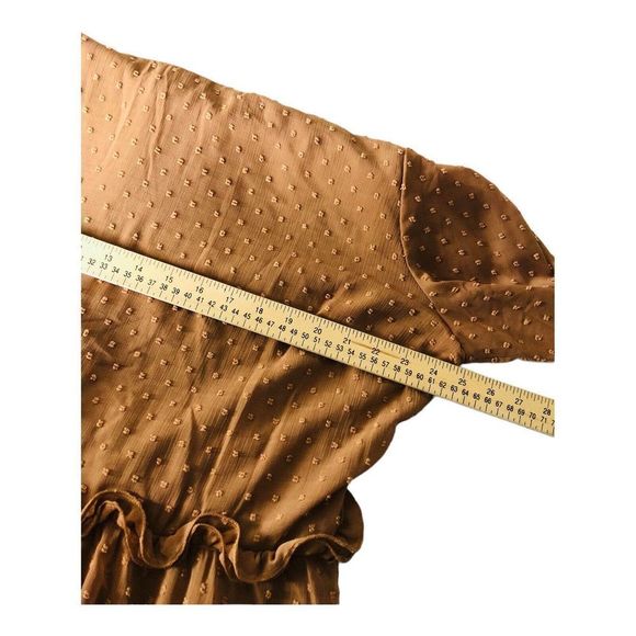 1466 Andree Women's sz 2X Brown Nude Textured Sheath Dress Knee Length - Picture 7 of 9